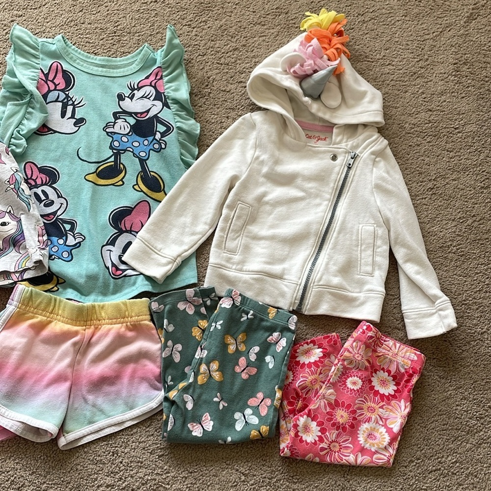 Little Girls Lot Bundle Of 2T Clothing Kids Child Toddler Play Cloths Girly Pink - Picture 3 of 11